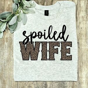 Spoiled wife shirt Leopard print cute popular Wifey